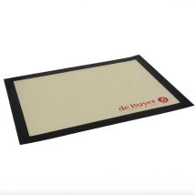 Tappeto in Fibra di Vetro Rivestito in Silicone Traforato Airmat 40x30, Beige e Nero, Lunghezza cm 40, Larghezza cm 30 cm - De Buyer