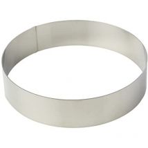 De Buyer - Anello per torte, in acciaio inox, altezza: 4,5 cm, Acciaio inossidabile, Silver, 20 x 20 x 4.5 cm