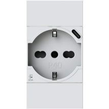 Prise Bipasso Et Schuko 4box P40 Avec Usb 3.0a Bticino Living Now 4b.kw.p40.usb