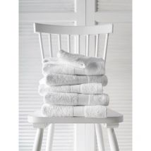 194 853, Set di 6 asciugamani da bagno, in cotone, Bianco (Blanc), 100 x 50 cm - De Witte Lietaer