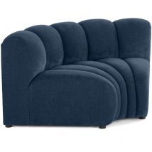 Lisa Design - Debbie - module d'angle réversible en tissu texturé - bleu