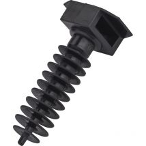 Debflex - 709573 - Base de Tacos de anclajes para Pinza de 9 mm Negro Bolsa de 100