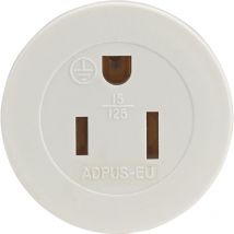 Debflex - adaptateur entree usa sortie france 2P+T blanc - 701970