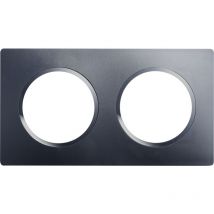 Casual evo plaque de finition 2 postes gris profond - Debflex