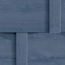 Debona Harrow Navy Blue Wood Panel Effect Wallpaper Modern Contemporary
