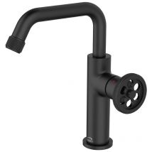 Laveo - Robinet Salle De Bain Mitigeur Lavabo Noir Industriel Muro Bec Pivotant