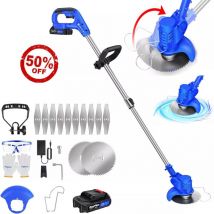 Dayplus - Débroussailleuse électrique 21V Débroussailleuse de jardin Trimmer w/ Li-Ion Batterie