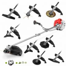 Green Cut - Débroussailleuse à essence greencut GGT650X-9 - 65cc - 4,9cv - Moteur 2 temps - 9 accessoires pour la coupe - Guidon à double poignée