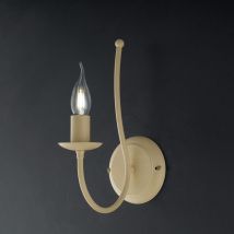 Bonetti Illumina - Decape elfenbeinfarbene Eisenwandleuchte one light 21x h31 cm
