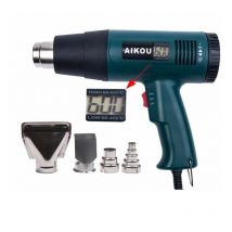 Decapeur Thermique , Pistolet Air Chaud 1800W Affichage Numerique lcd Temperature 60 a 600 degres Celsius Chauffage Rapide , Debit d'air 300 a 550L /