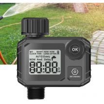 Decdeal Sprinkler-Timer-Outlet-Bewässerungssystem für ein Outlet mit großem LCD-Bildschirm/Regenverzögerung/Anti-Clogging-Filter/IP55 wasserdichtes