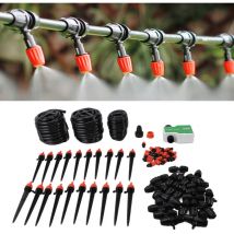 Decdeal - Tropfbewässerungssystem Kit Automatische Bewässerung mit Wassertimer für Gewächshausgarten Rasenpopfpflanzen
