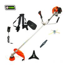 Decespugliatore Barra Fissa 28mm Avviamento Batteria + Testina Alluminio + Dischi