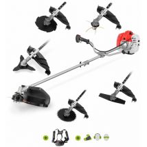 Decespugliatore GGT650X-6 con motore a benzina 2 tempi 65cc 4,9cv. 6 diversi accessori per il taglio. Manubrio a doppia impugnatura, regolatore di