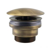 Déchets de lavabo 5/4“, (H) 5-55 mm, grand bouchon/bronze