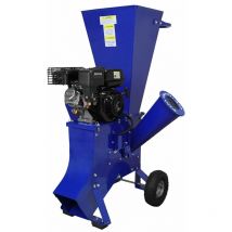 Déchiqueteuse de Bois 7CV - 94 x74x134cm - 3600 Tours/min - Moteur Essence à 4 Temps 3.6L - Max Diamètre 76mm - Broyeur Bois Feuilles Jardinage