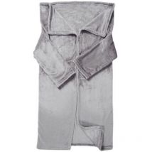 Grau karierte Kinderdecke mit Ärmeln 85x118cm ultraweich praktisch bequem Top-Qualität