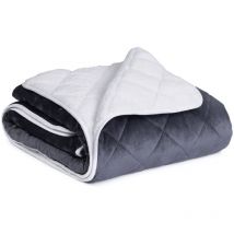 Decke Mit Gewichten 150x200 Cm Celeste Biface Polar Grau Und Weiß 7 Kg