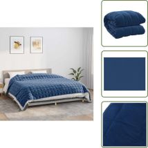 Vidaxl - Gewichtsdecke Blau 235x290 cm 11 kg Stoff - Gewichtsdecke - Schlafhilfe - Decke Blau - Schwere Decke - Entspannende Decke