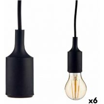 Giftdecor - Gift Decor Lampe de Deckenleuchte 60 w 220-250 v Schwarz Kunststoff (6 Stck.)