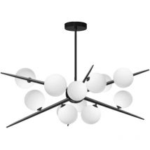 Toolight Pendelleuchte mit 12 G9 Lampenschirmen aus Metall und Glas 25W IP20 für Küche, Wohnzimmer, Kinderzimmer