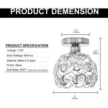 Deckenlampe Kristallkugel Moderne Luxus Chrom Einzelstück E27