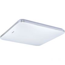 Licht-erlebnisse - Deckenlampe Metall led IP44 b: 28 cm Weiß eckig neutralweiß 4000 k 2690 lm Deckenleuchte