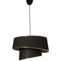 Deckenlampe mit Goldmetallstruktur Schwarz