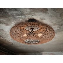 Große Deckenleuchte HEDDA Korbgeflecht aus Sisal, Ø 52cm