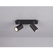 Iperbriko - Deckenleuchte 2 verstellbare Strahler Marley Black Trio Lighting