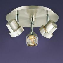 Cristalrecord - Deckenleuchte 3 Scheinwerfer moka nickel satin crystal record 001-2150-3-053