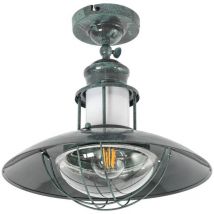 Deckenlampe Louisanne aus Metall – Durchmesser 35 cm – Stilvolles Design – Betongrau – Für Küche und Wohnzimmer