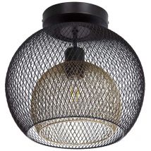Nowa - Deckenleuchte Deckenlampe Küchenlampe Gitter Flurleuchte Schwarz Gold D 30 Cm