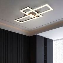 Deckenleuchte Designlampe Deckenlampe LED Wohnzimmerleuchte grau opal L 61,4 cm
