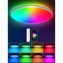 Oraymin - Deckenleuchte Dimmbar rgb Bluetooth Fernbedienung APP-Steuerung