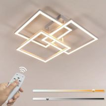 Goeco - Deckenleuchte Dimmbare Moderne Quadratischer Kreis Deckenlampe Dimmbar 3000K-6000K Für Wohnzimmer Schlafzimmer Esszimmer Büro