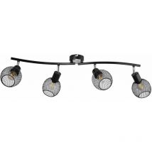 Nino Leuchten - Decken Leuchte Ess Zimmer Kugel Strahler schwarz Käfig Lampe Licht-Schiene 81020408