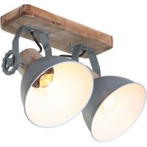 Steinhauer - Mexlite - spot - Gearwood - grau - metall gummibaumholz -