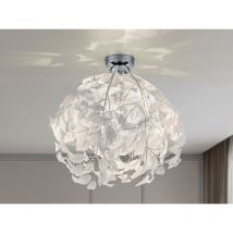 Deckenleuchte LEAVY mit Blätter Lampenschirm in Weiß Ø 38cm