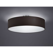 Trio - Runde Deckenleuchte Hotel Mit Stoffschirm In Schwarz Ø50cm