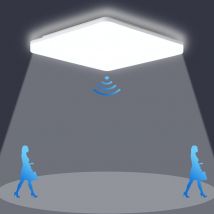 Oraymin - Deckenleuchte led Quadratisch Panel mit Bewegungsmelder 4000K