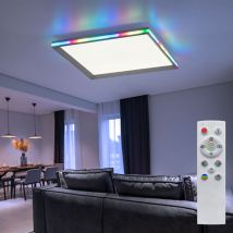 Paul Neuhaus - Deckenleuchte Panel Regenbogen Effekt dimmbar Wohnzimmerlampe led Deckenlampe Farbwechsel led, mit Fernbedienung, 1x led 32 w 1400Lm