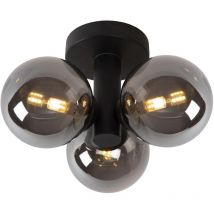 Lucide - trudy - Deckenleuchte Badezimmer - ø 28 cm - 3xG9 - IP44 - Schwarz