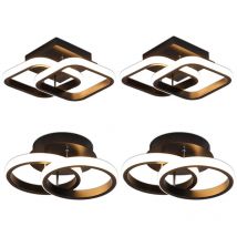 Deckenleuchten für den Innenbereich Acryl LED Kronleuchter Moderner runder Kronleuchter - 2PC Runde Form