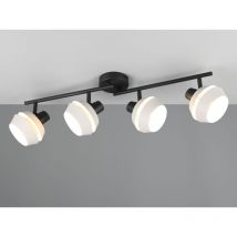 Deckenstrahler isla 2-flammig Schwarz, Metallschirme Grau, Breite 72cm