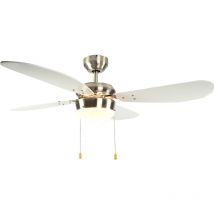 Deckenventilator Classic 105 cm Nickel / Weiß