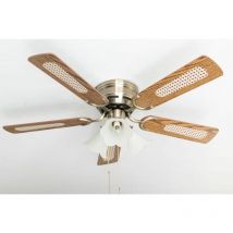 Deckenventilator Kisa Deluxe ma Eiche / Walnuss mit Licht
