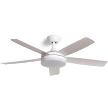 Techbrey - Deckenventilator Lautlos Patroclo Weiss 132cm DC-Motor Wählen Klingen: True, Mit Licht, Fernbedienung, WiFi:False