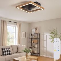 Globo Lighting - Deckenventilator Deckenlampe Lüfter Led Dimmbar Mit Fernbedienung, 6 Geschwindigkeitsstufen, Sommer-/wintermodus, 24w 1000lm Warmweiß