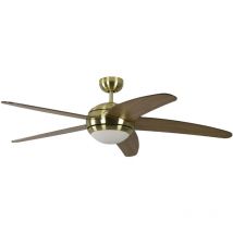 Deckenventilator Melton Messing / Ahorn mit Licht